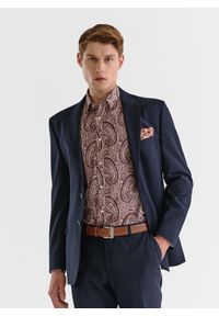 Pako Lorente - PAKO LORENTE – Marynarka garniturowa w kratę Windowpane. Materiał: wełna, lycra, poliester