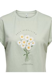 only - ONLY T-Shirt Jany 15372108 Zielony jasny Regular Fit. Kolor: zielony. Materiał: syntetyk #3