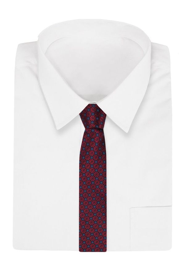 Niebieski krawat Alties w kwiaty, elegancki