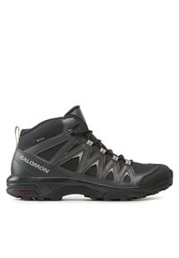 salomon - Salomon Trekkingi X Braze Mid GORE-TEX L47174800 Czarny. Kolor: czarny. Materiał: skóra. Technologia: Gore-Tex. Sport: turystyka piesza #1