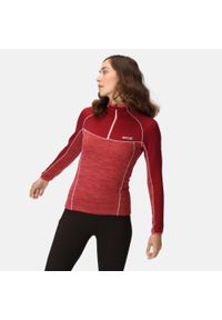 Hepley Regatta damska turystyczna bluza szybkoschnąca z suwakiem. Kolor: czerwony. Materiał: poliester, elastan. Sport: turystyka piesza #1