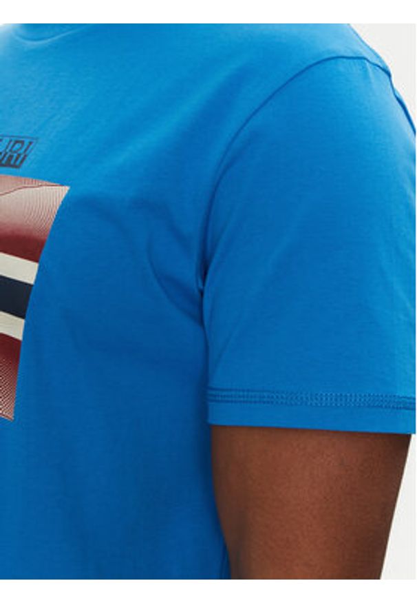 Napapijri T-Shirt S-Lari NP0A4IE5B2W1 Niebieski Regular Fit. Kolor: niebieski. Materiał: bawełna