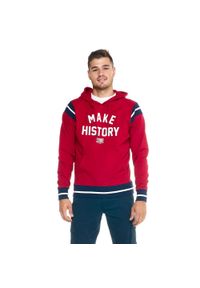 LEONE 1947 APPAREL - Męska bluza Leone z kapturem Retro. Typ kołnierza: kaptur. Kolor: czerwony, brązowy, wielokolorowy. Materiał: tkanina. Sport: fitness