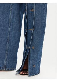 ROTATE Jeansy 1140731602 Granatowy Wide Leg. Kolor: niebieski