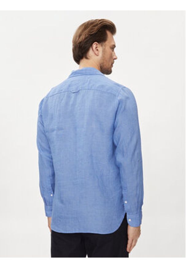 TOMMY HILFIGER - Tommy Hilfiger Koszula MW0MW34602 Niebieski Regular Fit. Kolor: niebieski. Materiał: len