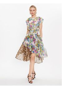 Just Cavalli Sukienka codzienna 74PBO913 Kolorowy Regular Fit. Okazja: na co dzień. Materiał: syntetyk. Wzór: kolorowy. Typ sukienki: proste. Styl: casual #6