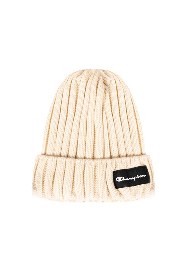 Champion Czapka "Beanie" | 804932 | Mężczyzna | Beżowy. Kolor: beżowy. Materiał: akryl. Wzór: aplikacja. Styl: casual, elegancki