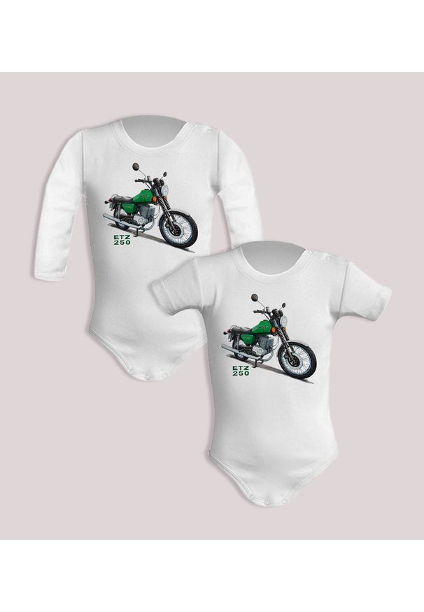 nikiniki - MZ ETZ 250 — body (Rozmiar: 3M; Długość rękawa: długi; Rodzaj nadruku: MZ ETZ 250). Materiał: bawełna. Wzór: nadruk