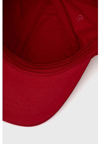 Karl Lagerfeld Czapka kolor czerwony z aplikacją. Kolor: czerwony. Wzór: aplikacja #3