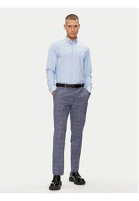 Bugatti Koszula 9350 98800 Błękitny Slim Fit. Kolor: niebieski. Materiał: bawełna