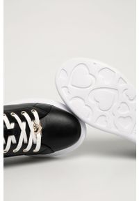 Love Moschino - Buty. Nosek buta: okrągły. Zapięcie: sznurówki. Kolor: czarny. Materiał: syntetyk, materiał, skóra ekologiczna, guma. Szerokość cholewki: normalna. Obcas: na obcasie. Wysokość obcasa: średni #2