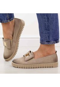 DEONI - Cappucciono skórzane Polskie półbuty damskie Deoni D057. Okazja: na co dzień. Nosek buta: okrągły. Materiał: skóra. Szerokość cholewki: normalna. Wzór: aplikacja. Sezon: wiosna, jesień, lato. Styl: casual, elegancki, klasyczny, wizytowy #1