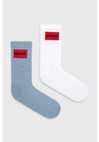 Hugo - HUGO skarpetki 2-pack męskie kolor niebieski. Kolor: niebieski