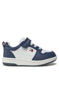 TOMMY HILFIGER - Tommy Hilfiger Sneakersy Low Cut Lace Up/Velcro Sneaker T1X9-33340-1355 M Biały. Kolor: biały. Materiał: skóra