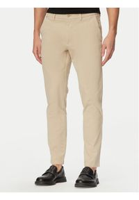 BOSS Chinosy H-Kaiton1 50543312 Beżowy Slim Fit. Kolor: beżowy. Materiał: bawełna #1