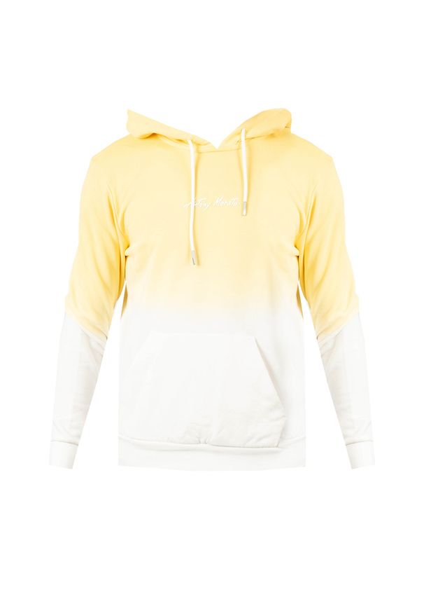 Antony Morato Bluza | MMFL00828-FA150137 | Mężczyzna | Biały, Żółty. Okazja: na co dzień. Typ kołnierza: kaptur. Kolor: biały, żółty, wielokolorowy. Materiał: poliester, bawełna. Wzór: nadruk, aplikacja. Styl: casual