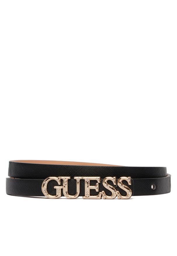 Guess Pasek Damski BW9338 P6215 Czarny. Kolor: czarny. Materiał: skóra