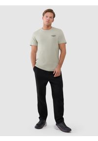 4f - 4F Spodnie casual męskie - czarne 3XL. Okazja: na co dzień. Kolor: czarny. Materiał: bawełna, materiał, tkanina, elastan. Wzór: jednolity. Styl: casual