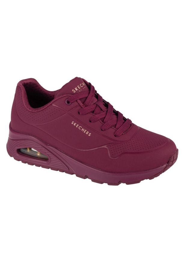 skechers - Buty do chodzenia damskie Skechers Uno Stand On Air Plum. Zapięcie: sznurówki. Kolor: czerwony. Materiał: materiał, syntetyk. Szerokość cholewki: normalna. Model: Skechers Sport. Sport: turystyka piesza