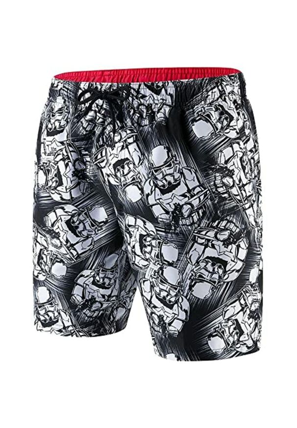 Szorty kąpielowe dziecięce Speedo Print Leisure 17". Kolor: czarny. Wzór: nadruk