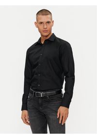 Jack & Jones - Jack&Jones Koszula Harvey 12248522 Czarny Slim Fit. Kolor: czarny. Materiał: syntetyk