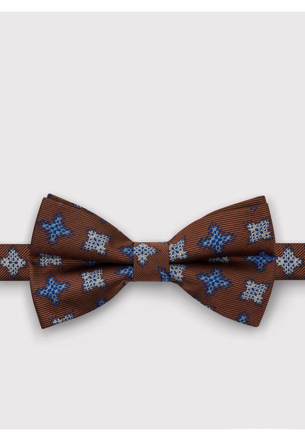 Pako Lorente - PAKO LORENTE – Brązowa wzorzysta mucha męska. Kolor: brązowy. Materiał: poliester. Styl: elegancki