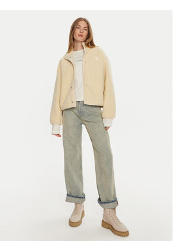 Calvin Klein Jeans Kurtka przejściowa J20J224928 Beżowy Regular Fit. Kolor: beżowy. Materiał: syntetyk