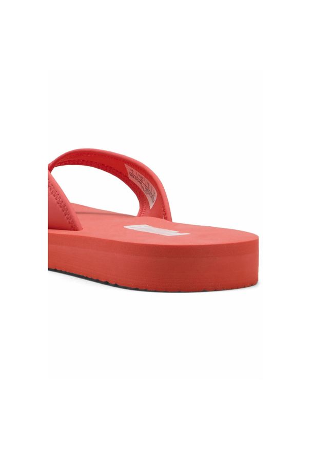 Puma - Damskie klapki Sandy PUMA Peach Frost White Red. Okazja: na plażę. Kolor: biały, czerwony, wielokolorowy