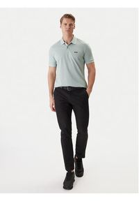 BOSS Polo PL_GOC Chip Pattern 50554591 Turkusowy Regular Fit. Typ kołnierza: polo. Kolor: turkusowy. Materiał: bawełna #2
