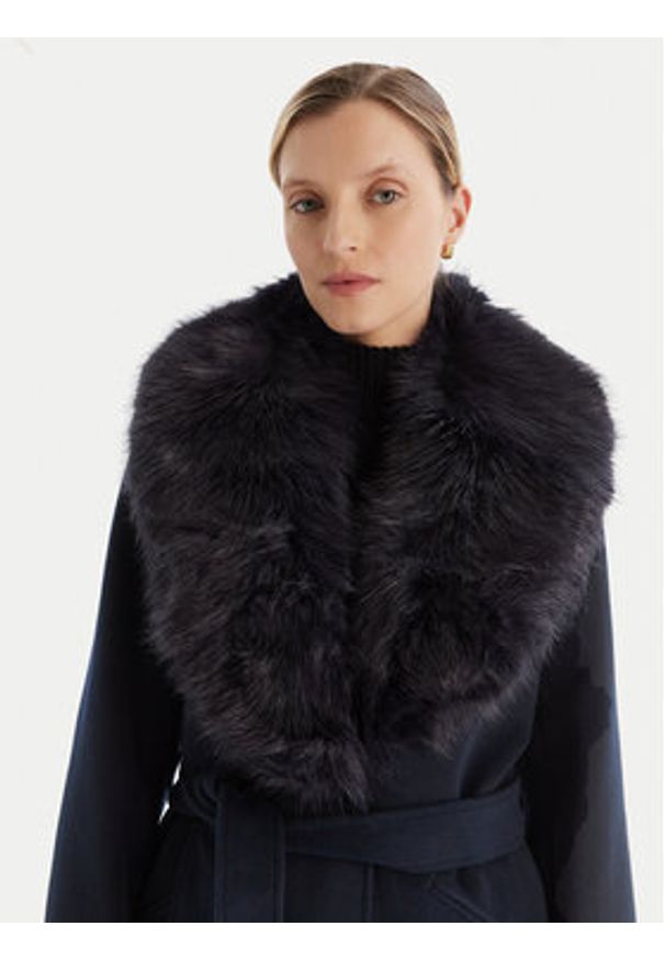 MICHAEL Michael Kors Płaszcz wełniany 77A7141M21 Granatowy Regular Fit. Kolor: niebieski. Materiał: syntetyk