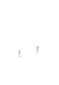W.KRUK - Kolczyki złote bicolor skrzydła. Materiał: złote. Kolor: złoty. Wzór: ażurowy #1