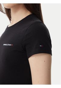 Tommy Jeans T-Shirt Ess Logo DW0DW23479 Czarny Slim Fit. Kolor: czarny. Materiał: bawełna #5