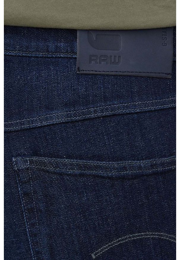 G-Star RAW - G-Star Raw jeansy damskie medium waist. Kolor: niebieski. Styl: klasyczny