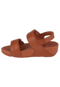 Sandały FitFlop Lulu FV8-592 brązowe. Zapięcie: rzepy. Kolor: brązowy. Materiał: skóra, guma. Sezon: lato #4