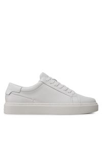 Calvin Klein Sneakersy Low Top Lace Up Lth Sm HM0HM01018 Biały. Kolor: biały. Materiał: skóra