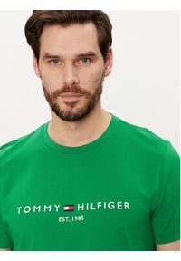 TOMMY HILFIGER - Tommy Hilfiger T-Shirt Logo MW0MW11797 Zielony Regular Fit. Kolor: zielony. Materiał: bawełna #7