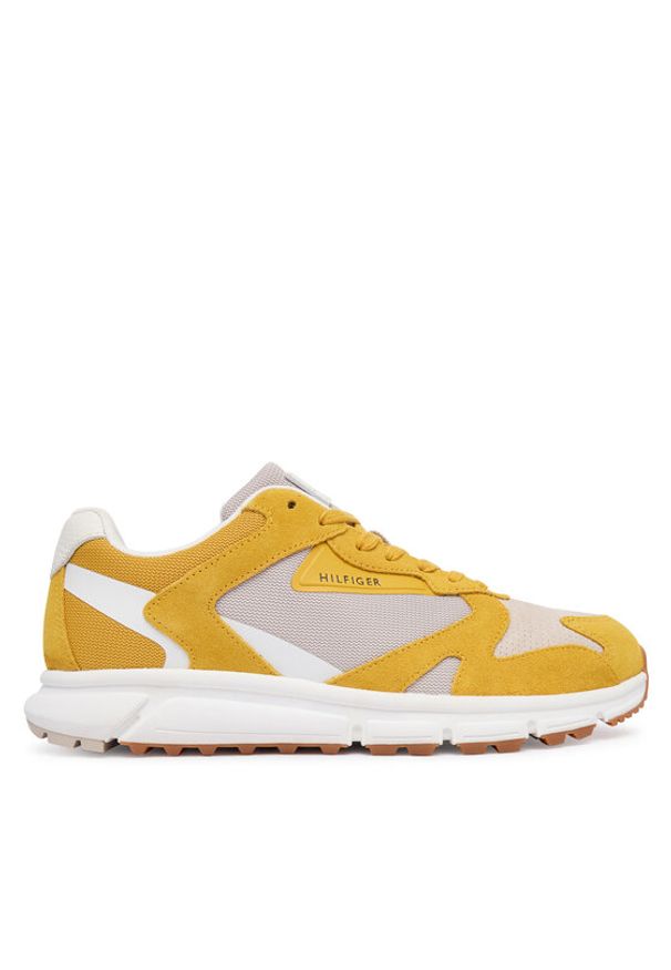 TOMMY HILFIGER - Tommy Hilfiger Sneakersy Outdoor Runner FM0FM05945 Żółty. Kolor: żółty. Materiał: skóra, zamsz. Sport: outdoor