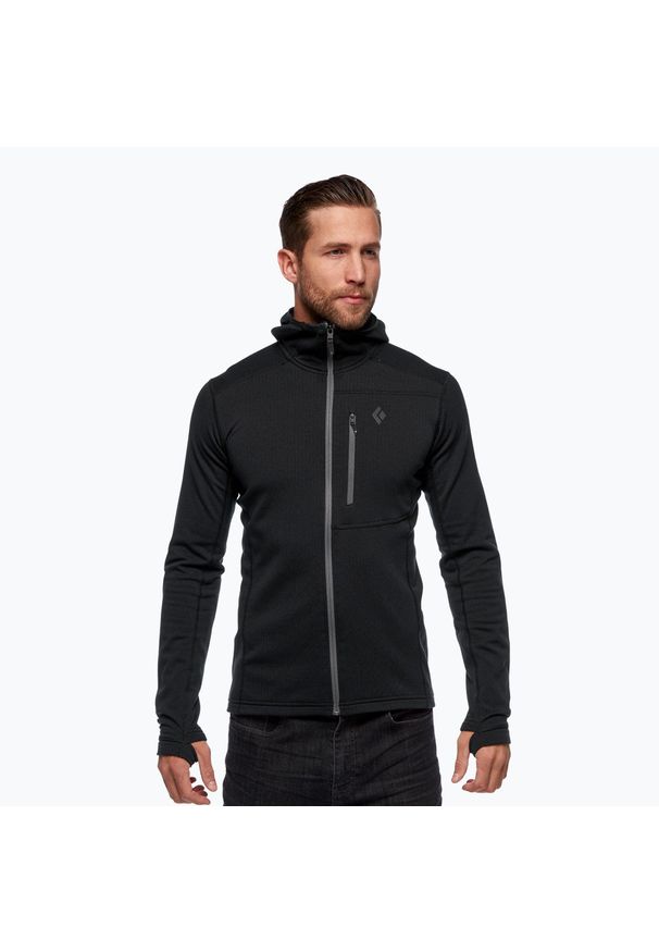 Bluza trekkingowa męska Black Diamond Coefficient Fleece Hoody. Kolor: czarny