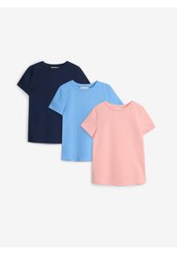 bonprix - T-shirt z czystej bawełny organicznej (3 szt.). Okazja: na co dzień. Kolor: różowy. Materiał: bawełna. Długość rękawa: krótki rękaw. Długość: krótkie. Styl: casual, klasyczny #1