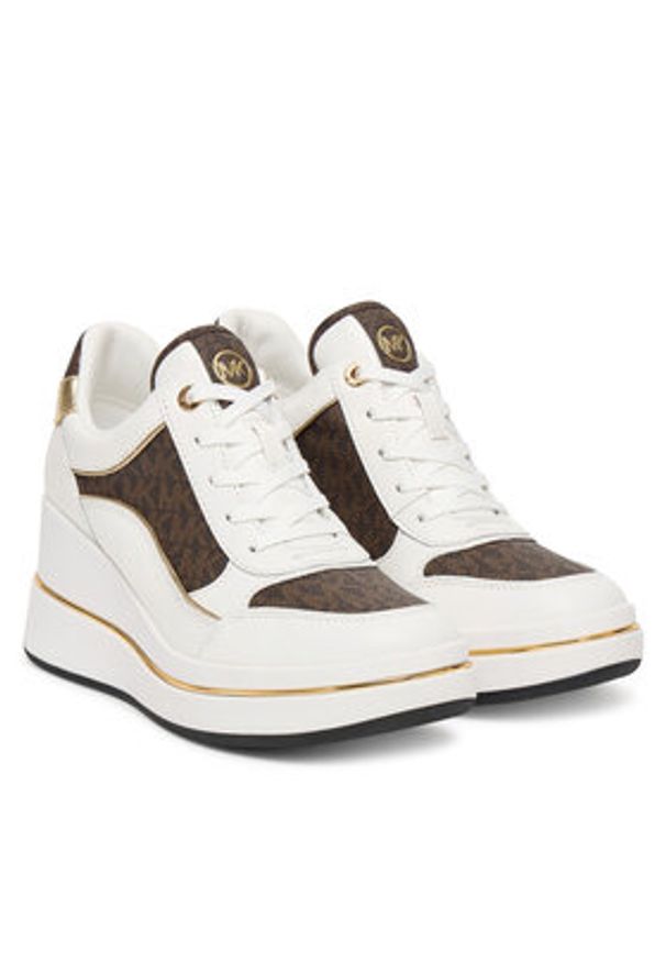 MICHAEL Michael Kors Sneakersy Emmy 43F5EMFS4L Biały. Kolor: biały. Materiał: skóra