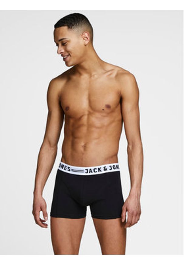 Jack & Jones Komplet 3 par bokserek 12081832 Kolorowy. Materiał: bawełna. Wzór: kolorowy