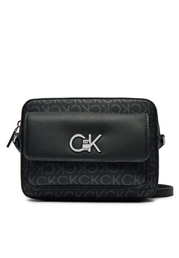 Calvin Klein Torebka Re Lock Camera K60K612676 Czarny. Kolor: czarny. Materiał: skórzane