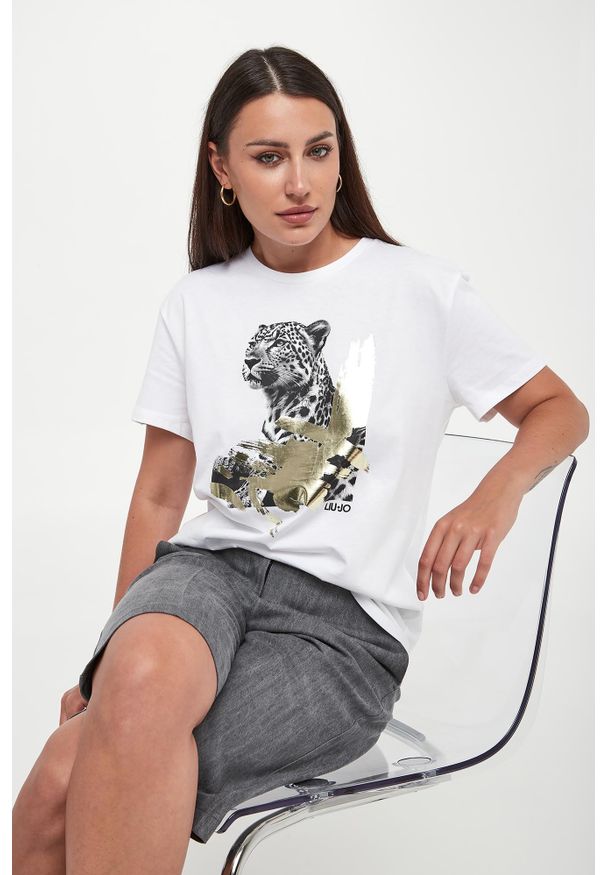 Liu Jo - T-shirt damski z logo LIU JO