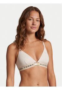 TOMMY HILFIGER - Tommy Hilfiger Biustonosz braletka UW0UW06040 Beżowy. Kolor: beżowy. Materiał: bawełna #1