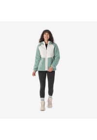 quechua - Polar turystyczny damski Quechua SH900 Warm. Kolor: biały, wielokolorowy, zielony. Materiał: poliester, materiał. Sezon: zima. Sport: turystyka piesza #2