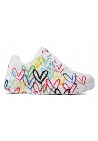 skechers - Buty damskie SKECHERS UNO LITE 314064L-WMLT białe w serca sportowe 36. Okazja: na co dzień. Kolor: biały, wielokolorowy. Model: Skechers Sport. Sport: turystyka piesza