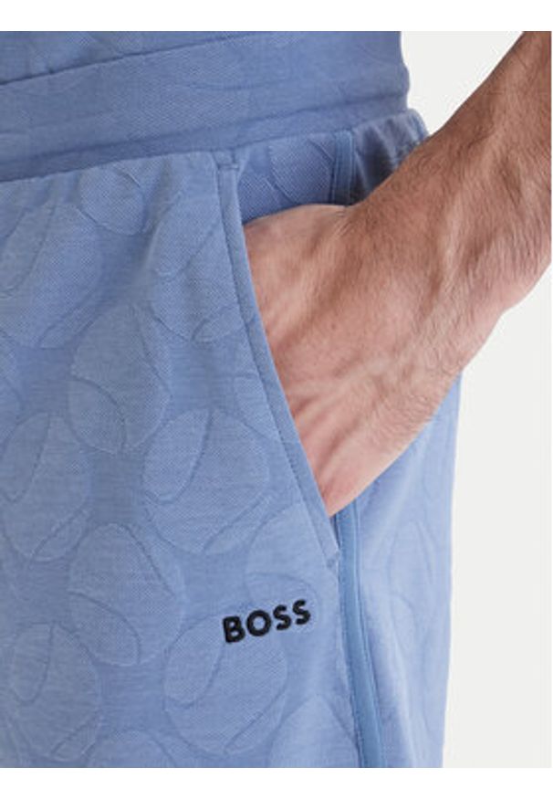 BOSS Szorty sportowe Member 50558883 Błękitny Relaxed Fit. Kolor: niebieski. Materiał: bawełna. Styl: sportowy