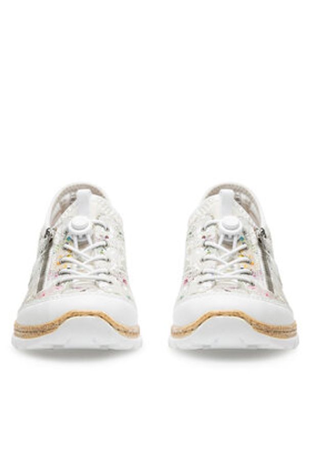 Rieker Sneakersy N42V1-90 Kolorowy. Materiał: materiał. Wzór: kolorowy
