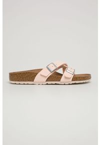 Birkenstock - Klapki Yao Balance. Kolor: różowy. Materiał: syntetyk, materiał, skóra ekologiczna. Wzór: gładki. Wysokość obcasa: bez obcasa, niski #1