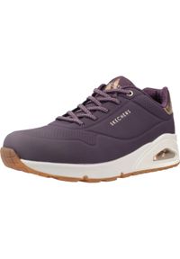 skechers - Buty do chodzenia damskie Skechers Dkpr Uno Shimme. Zapięcie: sznurówki. Kolor: fioletowy. Materiał: syntetyk, materiał. Szerokość cholewki: normalna. Model: Skechers Sport. Sport: turystyka piesza
